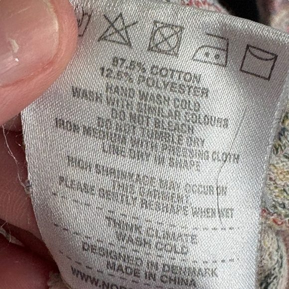 Norse Projects Womens Top Size XS Pink Blue Green Striped Long Sleeve - Picture 7 of 8